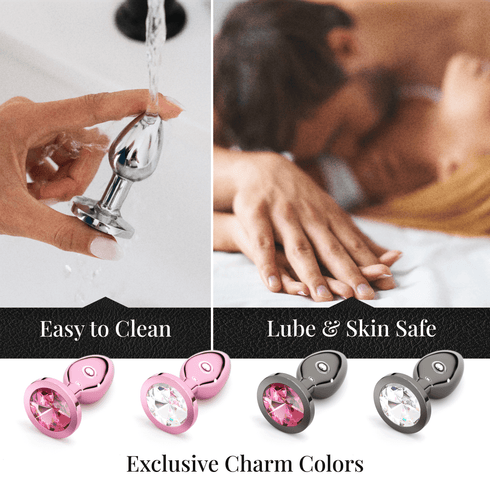 Metal Butt Plug Set (Circle-Shaped Charm)